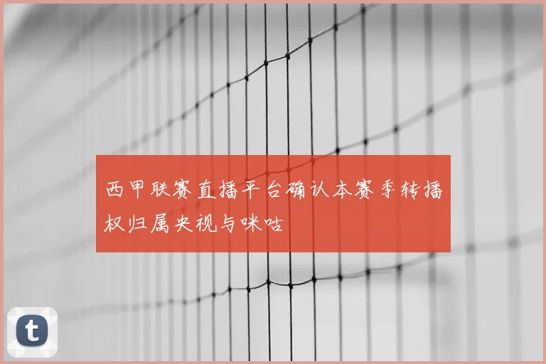 西甲联赛直播平台确认本赛季转播权归属央视与咪咕